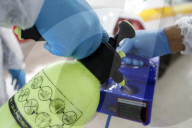 NEWS - Coronavirus: Russland: Desinfektion von Taxis in Moskau