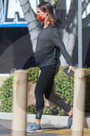 Jenson Buttonâ€™s pregnant fiancÃ©e Brittny Ward displays her growing baby bump as she picks up pumpkins and other Halloween essentials on a solo shopping trip in Brentwood on Monday afternoon.