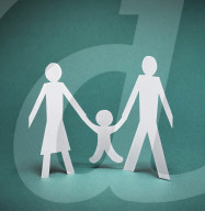 Paper chain parents with child