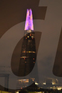 The Shard Christmas lights are switched on in the early hours of Monday 16th November.
