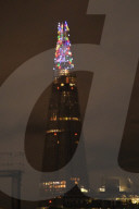 The Shard Christmas lights are switched on in the early hours of Monday 16th November.