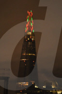 The Shard Christmas lights are switched on in the early hours of Monday 16th November.