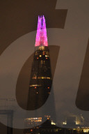 The Shard Christmas lights are switched on in the early hours of Monday 16th November.