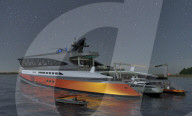 FEATURE - Mega-Yacht mit haifischähnlichem Design