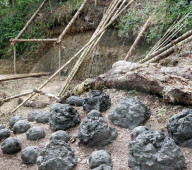 FEATURE - Der britische Neandertaler: Student Luis Williamson lebt ein Jahr lang in einem selbstgebautem Steinzeithaus im Wald von Cotswold