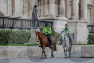 Police patrol the streets as London goes into its first day of lockdown.
