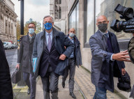 Michel Barnier the European chief negotiator walks through Westminster in London for talks with the Government over Brexit. 