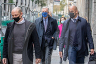 Michel Barnier the European chief negotiator walks through Westminster in London for talks with the Government over Brexit. 