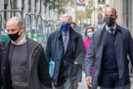 Michel Barnier the European chief negotiator walks through Westminster in London for talks with the Government over Brexit. 
