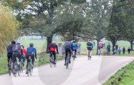 Members of the public go out for a Sunday walk and cycle in a packed Richmond Park in South West London 