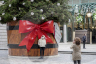 Christmas decorations in lockdown London