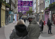 Christmas decorations in lockdown London