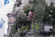 Christmas decorations in lockdown London