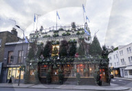 Christmas decorations in lockdown London