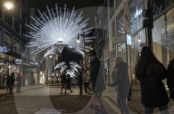Christmas decorations in lockdown London