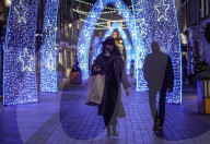 Christmas decorations in lockdown London