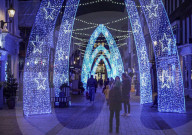 Christmas decorations in lockdown London