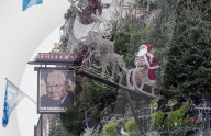 Christmas decorations in lockdown London