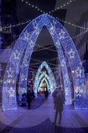 Christmas decorations in lockdown London