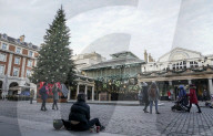 Christmas decorations in lockdown London