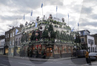 Christmas decorations in lockdown London