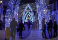 Christmas decorations in lockdown London