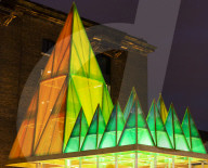 Kings Cross Christmas light installations, London.