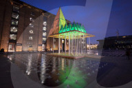 Kings Cross Christmas light installations, London.