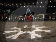 Kings Cross Christmas light installations, London.