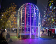 Kings Cross Christmas light installations, London.