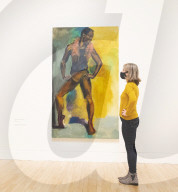 Lynette Yiadom-Boakye exhibition at Tate Britain, London.

Lynette Yiadom-Boakye: Fly In League With The Night