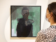 Lynette Yiadom-Boakye exhibition at Tate Britain, London.

Lynette Yiadom-Boakye: Fly In League With The Night