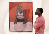 Lynette Yiadom-Boakye exhibition at Tate Britain, London.

Lynette Yiadom-Boakye: Fly In League With The Night