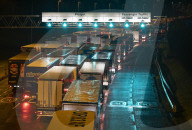 Freight trucks heading for France