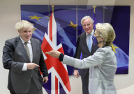 Boris Johnson meets with Ursula von Der Leyen