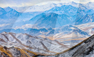 FEATURE - Wie gemalt: Das Qilian-Gebirge in China nach dem Schneefall