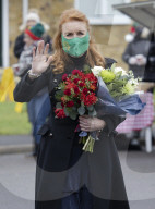 Sarah Duchess Of York Hands out Christmas Cheer
