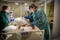 NEWS - Coronavirus:  Nachtschicht auf der Coronavirus-Intensivstation im Krankenhaus in Alkmaar