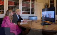 Boris Johnson and Carrie Loneliness Zoom Call