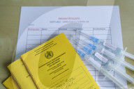 NEWS - Coronavirus:  Symbolfoto Impfspritze Biontech und Impfpass