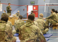 RAF Personnel prepare for Covid testing duties
