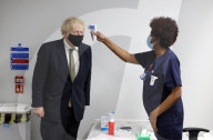Boris Johnson visits Chase Farm Hospital during Covid-19