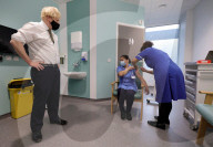 Boris Johnson visits Chase Farm Hospital during Covid-19
