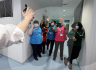 Boris Johnson visits Chase Farm Hospital during Covid-19