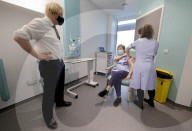 Boris Johnson visits Chase Farm Hospital during Covid-19