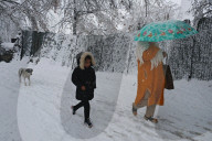 Crippling snowfall over Srinagar