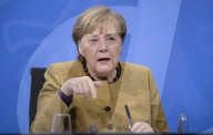 NEWS - Bundeskanzlerin Angela Merkel (CDU) bei Presseunterrichtung nach Corona Besprechung