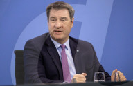 NEWS - Bundeskanzlerin Angela Merkel (CDU) bei Presseunterrichtung nach Corona Besprechung