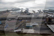 Brexit UK EU border trade. Dover road freight logistics.