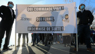 Restaurant owners demonstrate - Neuchatel